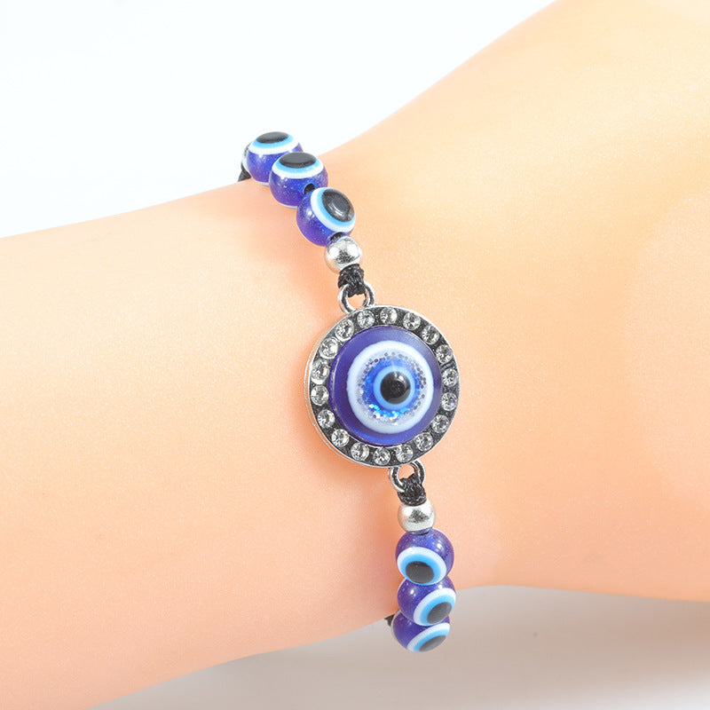 blue evil eye bracelet – handcrafted protective bracelet with nazar & lucky charm - star8s
