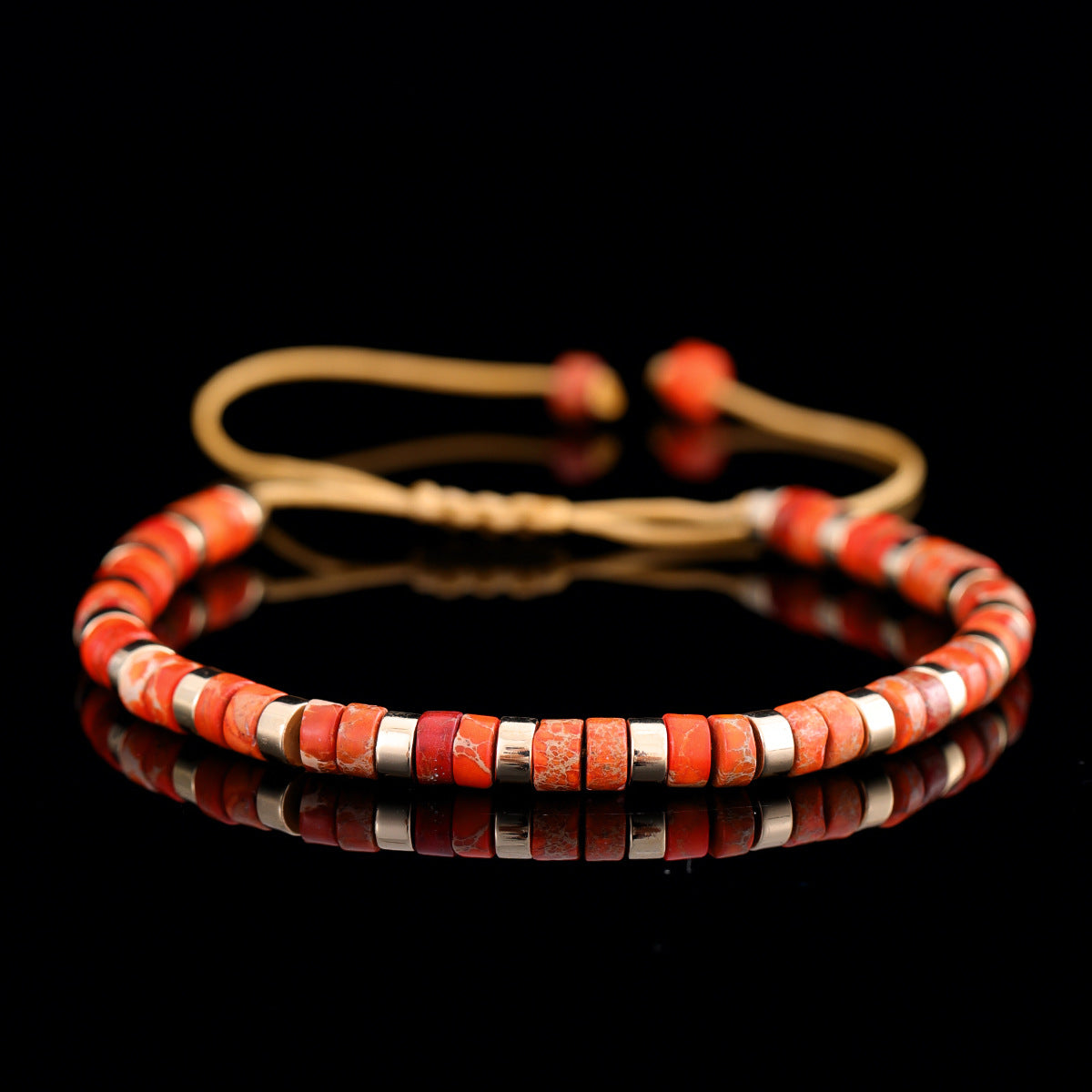 adjustable men's bracelet - natural stone 4mm beads with turquoise & tiger's eye | stylish & durable handmade friendship bracelets