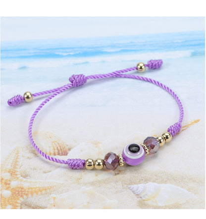 Evil Eye Bracelet - Adjustable Crystal Bead Woven Bracelet for Boys & Girls | Lucky Protection Charm Bracelet - STAR8S