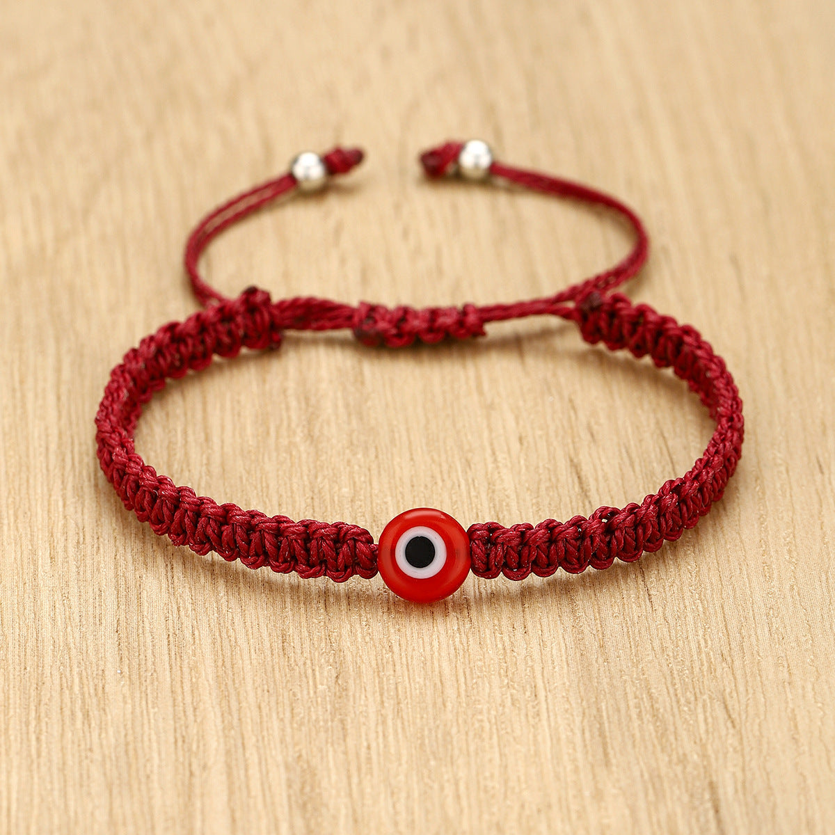 evil eye braided bracelet - handmade colorful red cord bracelet for men & women - protection amulet jewelry - star8s