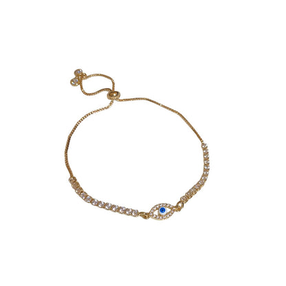 Zircon Bracelet - Luxury Oval Eye Design, High-Quality Zircon, Adjustable Elegant Handpiece - STAR8S