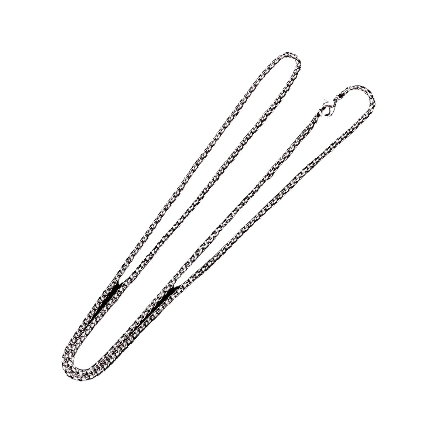 men's square snake chain necklace silver-tone titanium steel snake bone collar chain minimalist streetwear hip hop waterproof jewelry gift for him