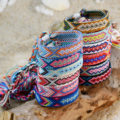 Nepal Boho Woven Friendship Bracelet – Colorful Tassel Handmade Women’s Bracelet