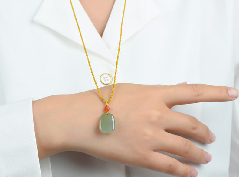 Necklace with Jade Pendant - Heitian Safe & Sound | STAR8S