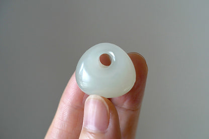 Natural Hetian Jade Green Pendant - Green Jade Lock Pendant for Bags Lucky & Minimalist