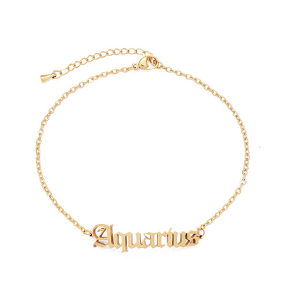 Zodiac Signs Bracelet - Titanium Steel Gothic Beach Style Personalized Bracelets for Men & Women - STAR8S