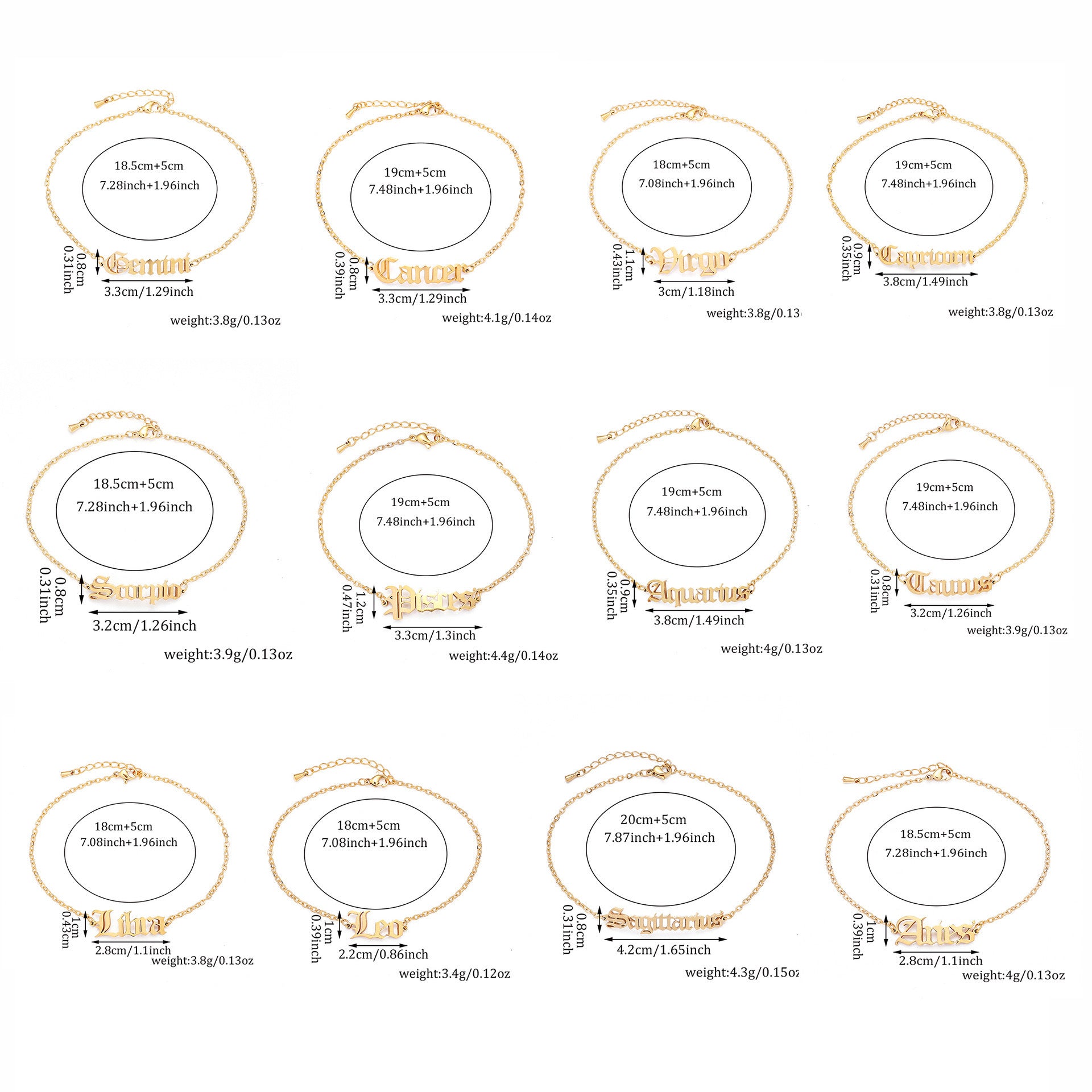 Zodiac Signs Bracelet - Titanium Steel Gothic Beach Style Personalized Bracelets for Men & Women - STAR8S