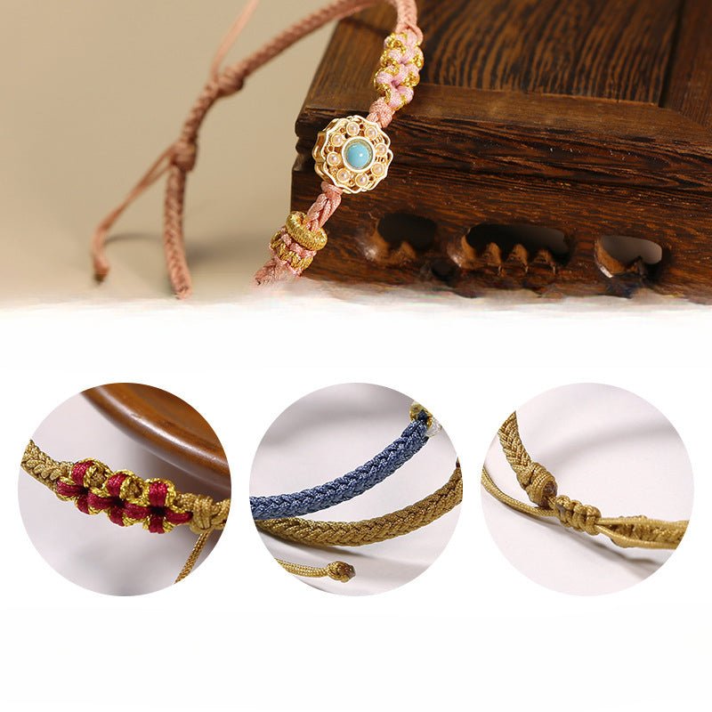 Peach Blossom Knot Red String Bracelet – Handmade Red String Bracelet | STAR8S