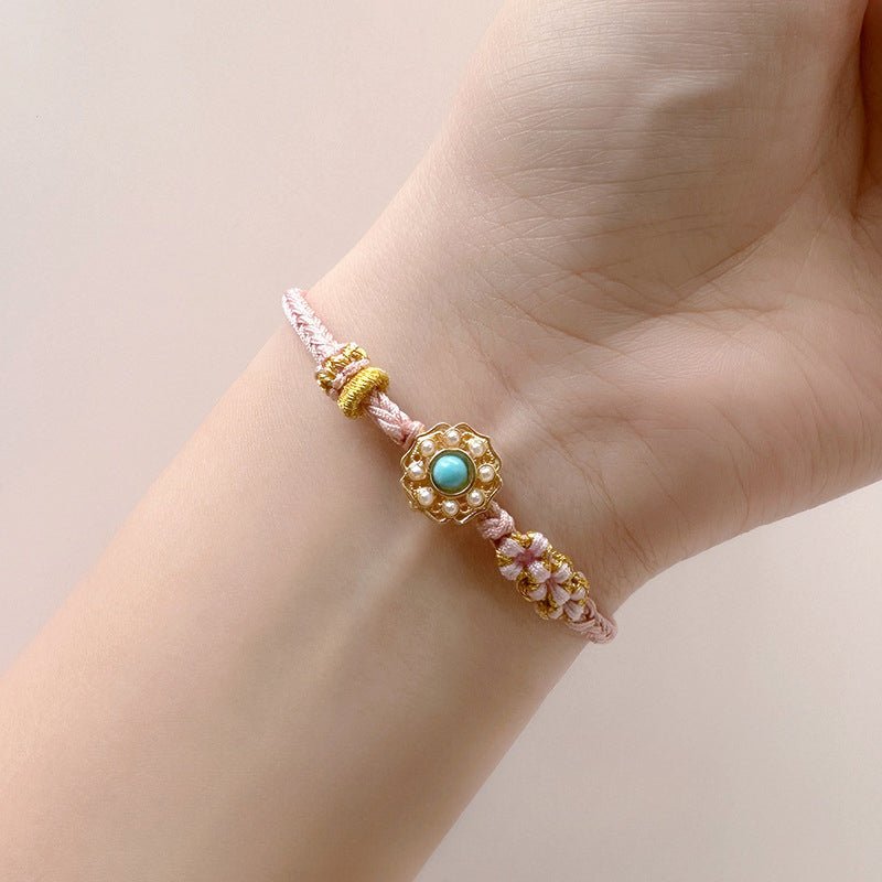 Peach Blossom Knot Red String Bracelet – Handmade Red String Bracelet | STAR8S