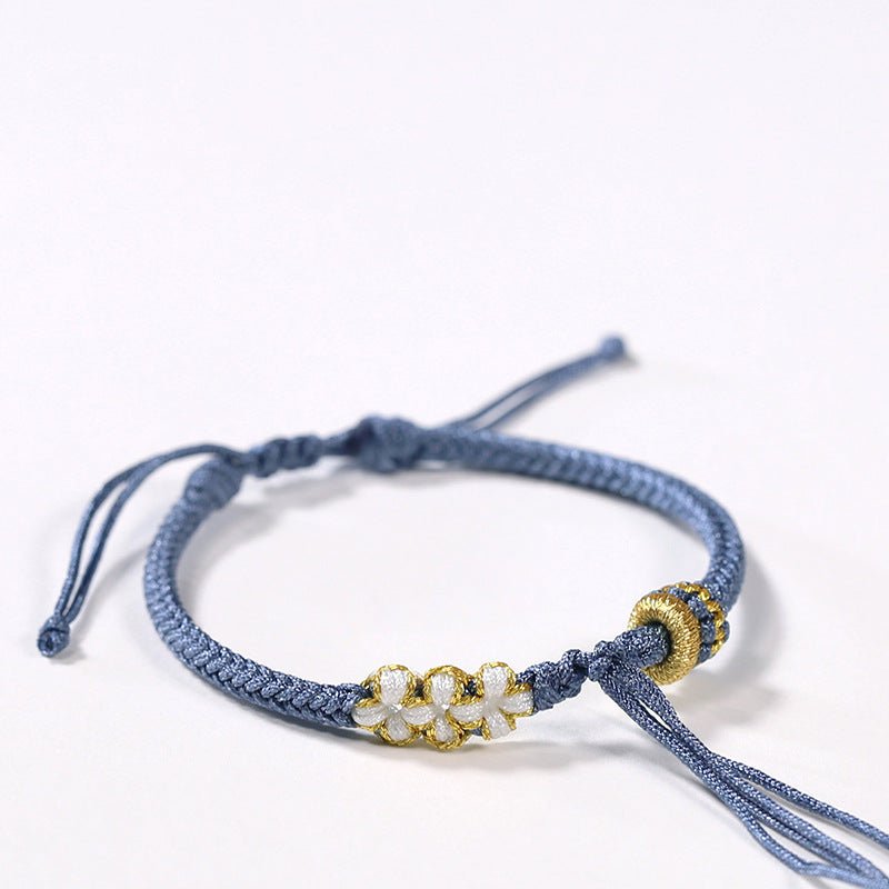 peach blossom knot red string bracelet – handmade red string bracelet | star8s