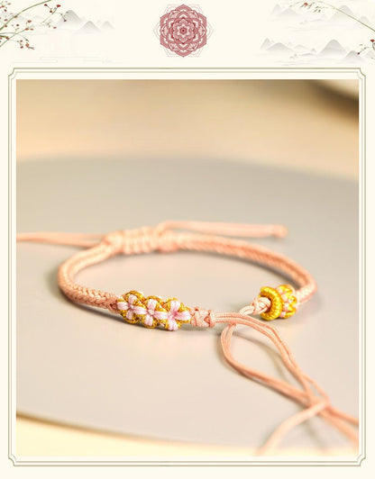 Peach Blossom Knot Red String Bracelet – Handmade Red String Bracelet | STAR8S