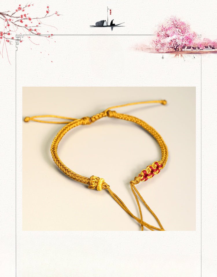 Peach Blossom Knot Red String Bracelet – Handmade Red String Bracelet | STAR8S