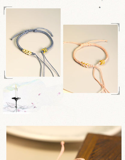 Peach Blossom Knot Red String Bracelet – Handmade Red String Bracelet | STAR8S