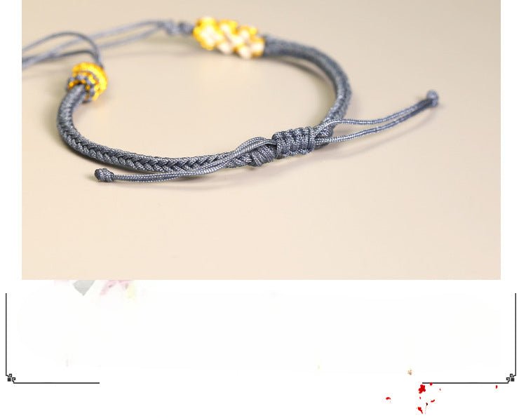 peach blossom knot red string bracelet – handmade red string bracelet | star8s