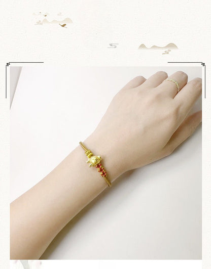 Peach Blossom Knot Red String Bracelet – Handmade Red String Bracelet | STAR8S