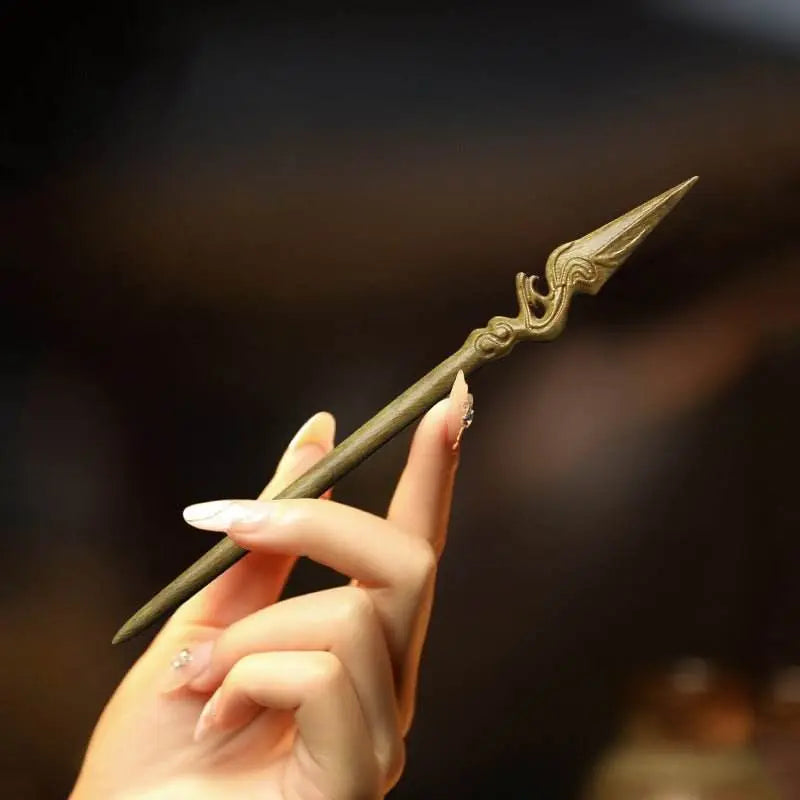 Peachwood Vintage Hairpin Feathered Spear & Sleeve Arrow Style for Unique Beauty - STAR8S