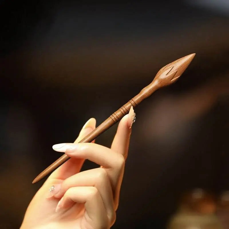 peachwood vintage hairpin feathered spear & sleeve arrow style for unique beauty - star8s