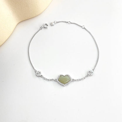 Permanent Jade Bracelet: Hetian Ruyi Auspicious 925 Silver | STAR8S