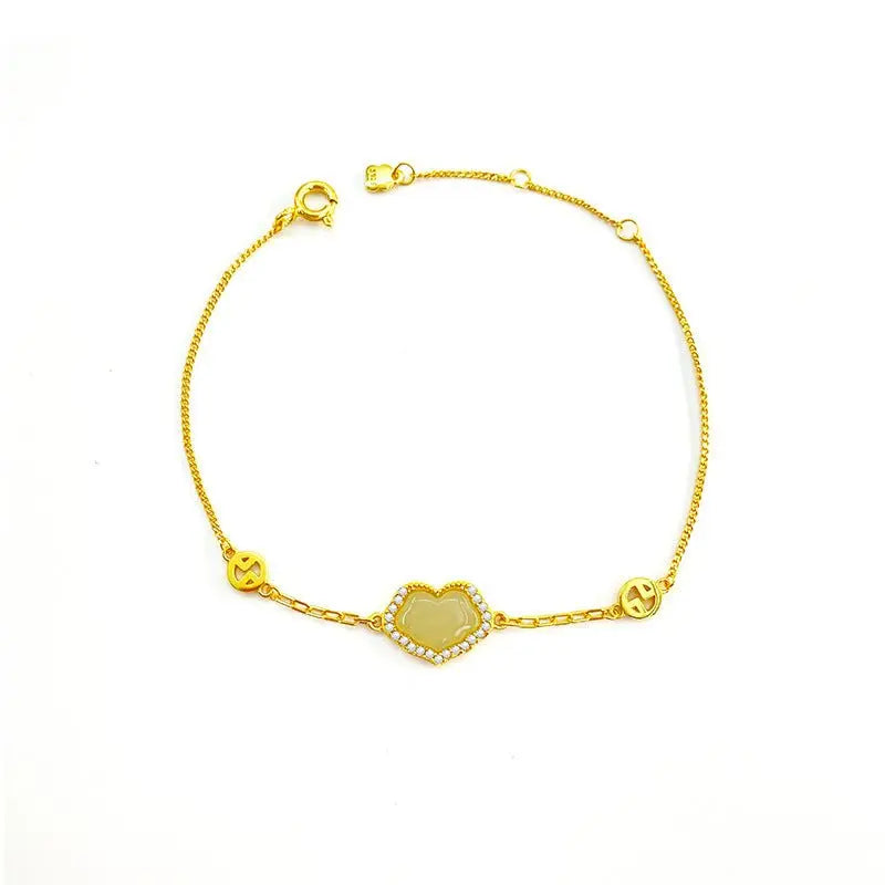 Permanent Jade Bracelet: Hetian Ruyi Auspicious 925 Silver | STAR8S