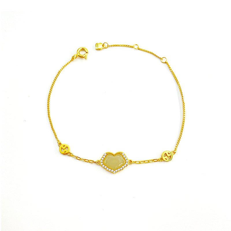 Permanent Jade Bracelet: Hetian Ruyi Auspicious 925 Silver | STAR8S