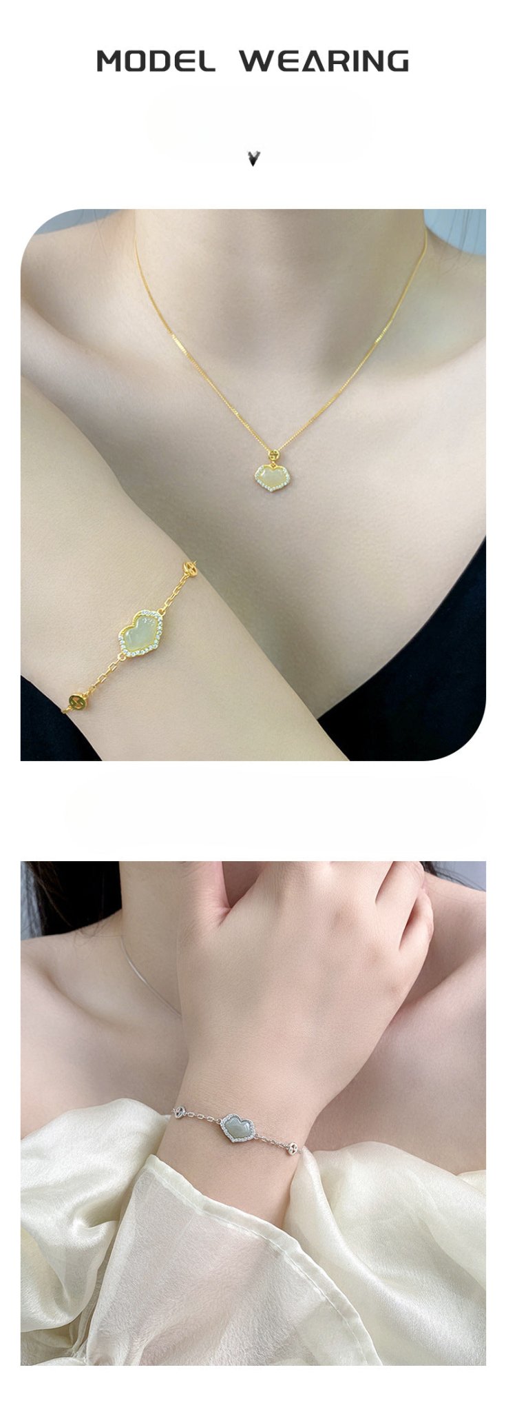 Permanent Jade Bracelet: Hetian Ruyi Auspicious 925 Silver | STAR8S