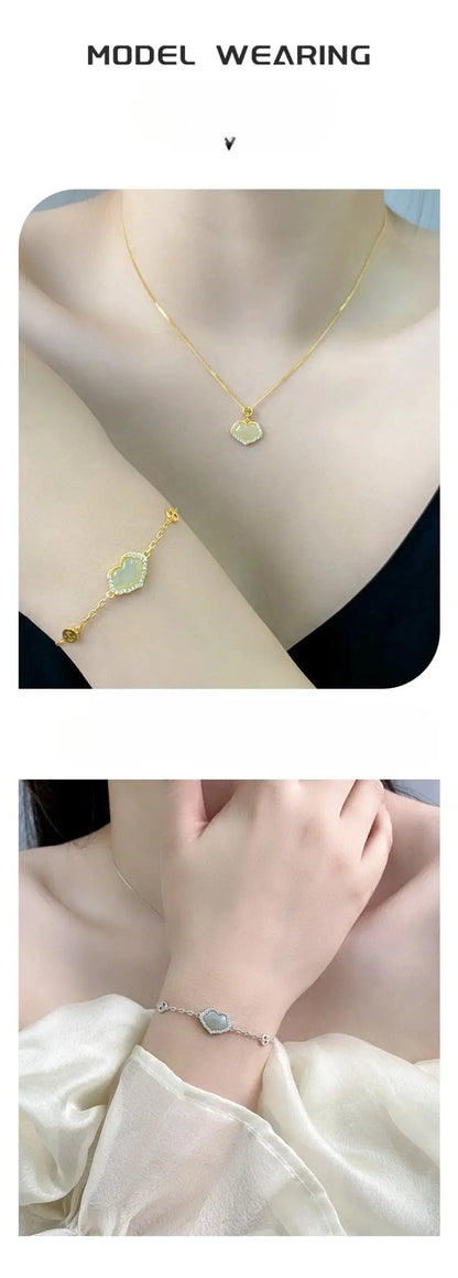 Permanent Jade Bracelet: Hetian Ruyi Auspicious 925 Silver | STAR8S