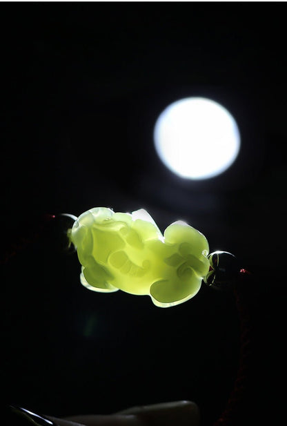 PiXiu Wealth Red String Bracelet‌ - Hetian Jade | STAR8S