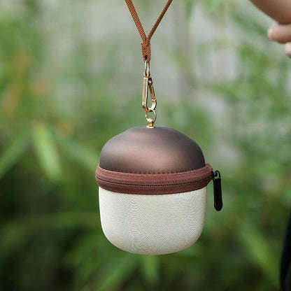 Pinecone Ceramic Travel Tea Set Portable for Home Office Tea Making - STAR8S