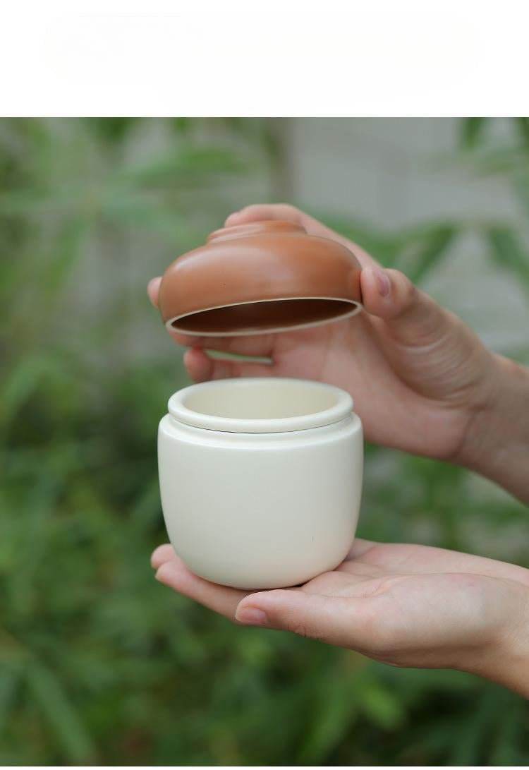 pinecone ceramic travel tea set portable for home office tea making - star8s