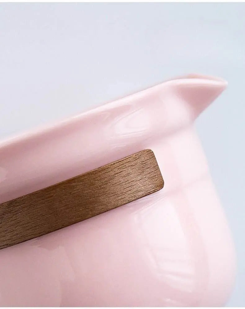 pink handmade pinched flower tea set portable camping kuaike gift set - star8s