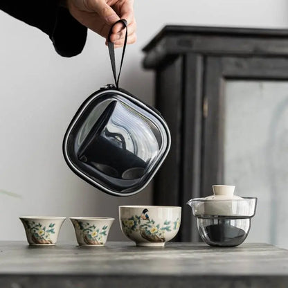 Plant Ash Portable Travel Tea Set for Outdoor Camping Tea Enjoyment - STAR8S