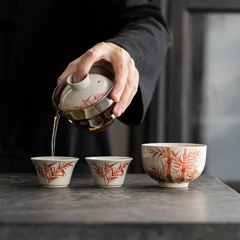 Plant Ash Portable Travel Tea Set for Outdoor Camping Tea Enjoyment - STAR8S