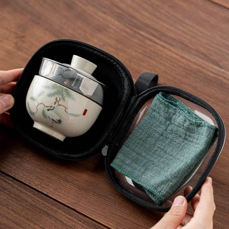 plant ash portable travel tea set for outdoor camping tea enjoyment - star8s