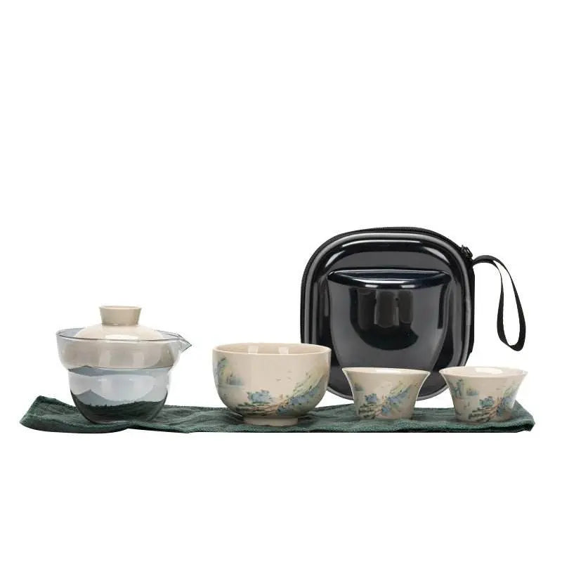 plant ash portable travel tea set for outdoor camping tea enjoyment - star8s