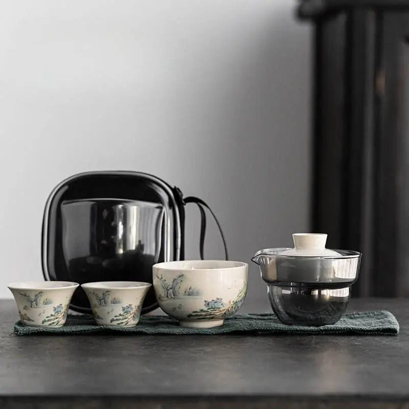 Plant Ash Portable Travel Tea Set for Outdoor Camping Tea Enjoyment - STAR8S