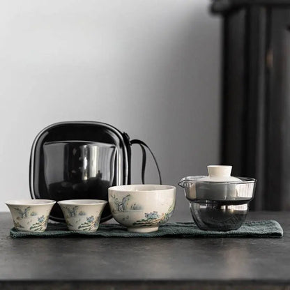 Plant Ash Portable Travel Tea Set for Outdoor Camping Tea Enjoyment - STAR8S