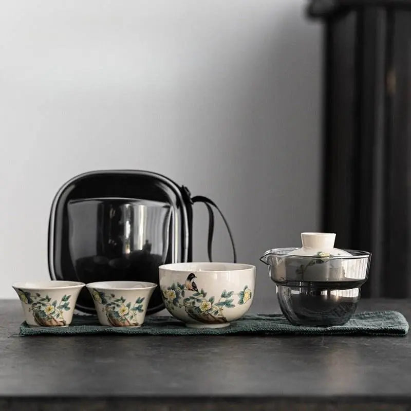 plant ash portable travel tea set for outdoor camping tea enjoyment - star8s