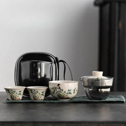 Plant Ash Portable Travel Tea Set for Outdoor Camping Tea Enjoyment - STAR8S
