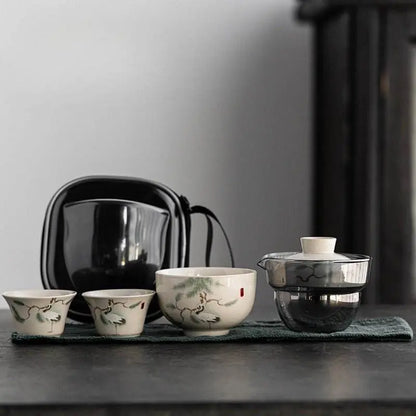 Plant Ash Portable Travel Tea Set for Outdoor Camping Tea Enjoyment - STAR8S
