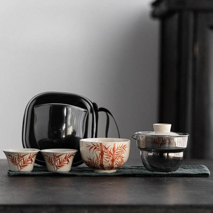 Plant Ash Portable Travel Tea Set for Outdoor Camping Tea Enjoyment - STAR8S