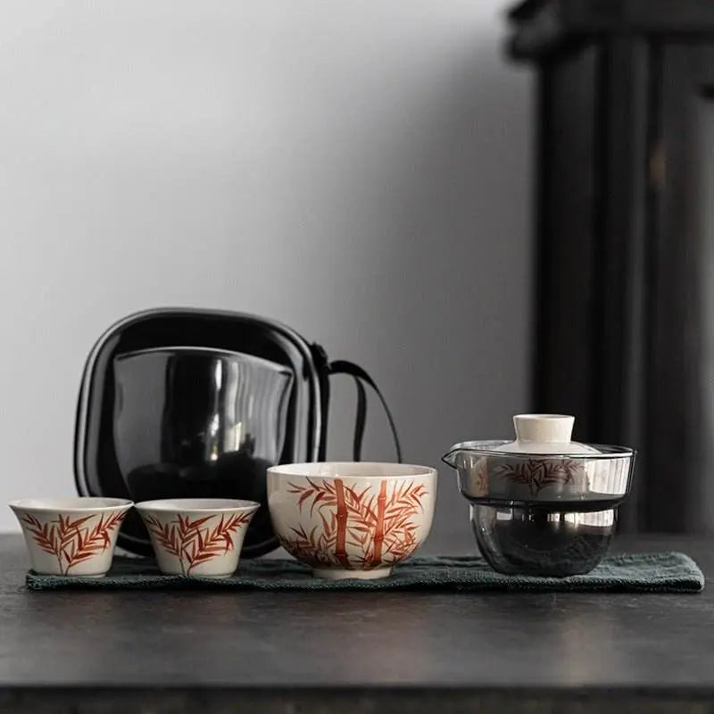 Plant Ash Portable Travel Tea Set for Outdoor Camping Tea Enjoyment - STAR8S