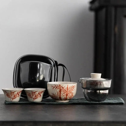 Plant Ash Portable Travel Tea Set for Outdoor Camping Tea Enjoyment - STAR8S