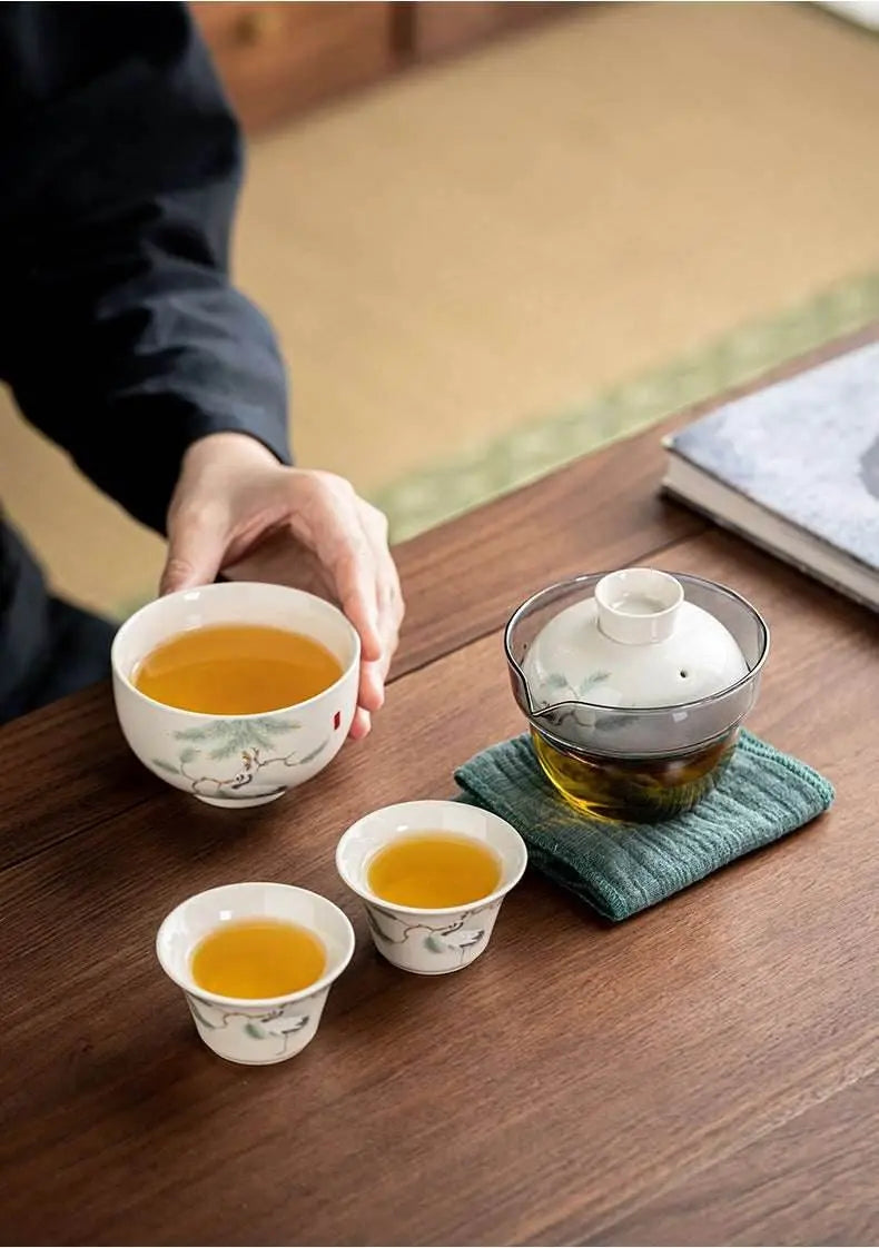 plant ash portable travel tea set for outdoor camping tea enjoyment - star8s