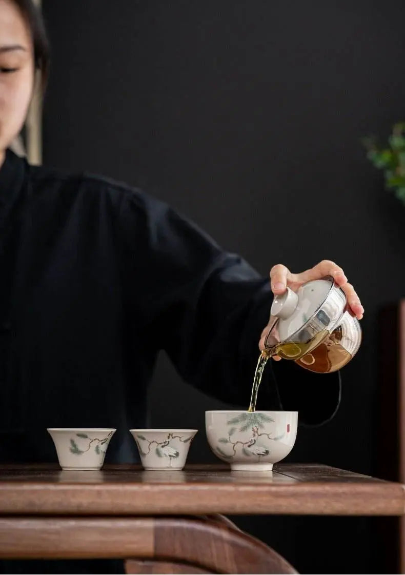 plant ash portable travel tea set for outdoor camping tea enjoyment - star8s