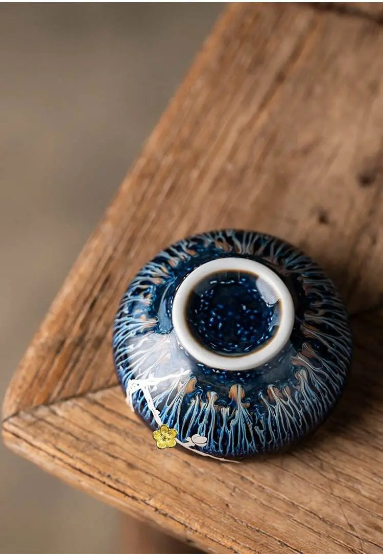 Plum Blossom jianzhan tea cup – High-End Silver Cups, Wedding Gift Anxiety Relief & Artistic Legacy - STAR8S