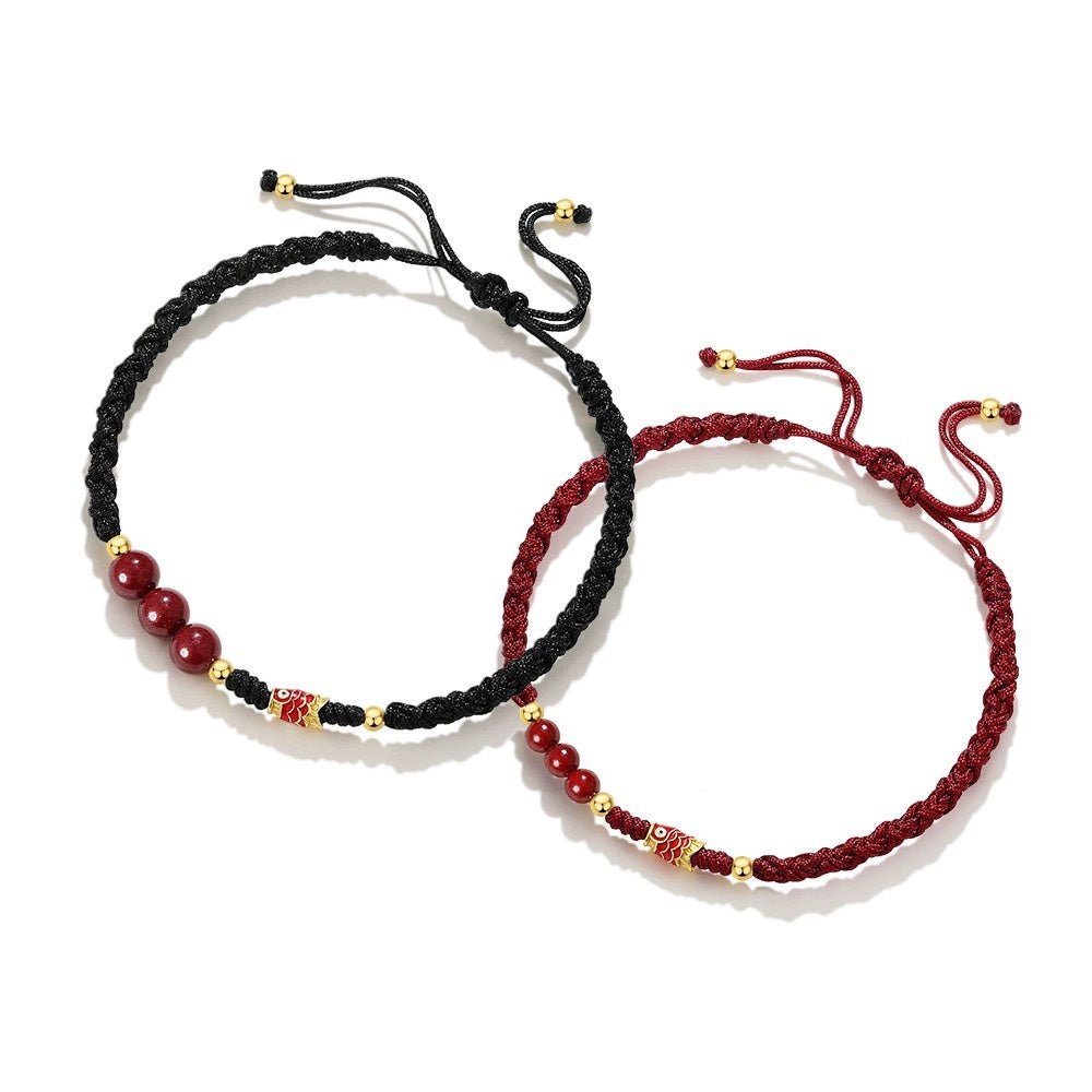 Popular Cinnabar Red String Bracelet – Couple’s Luxury Retro Chinese Style Bracelet | Good Luck Charm - STAR8S