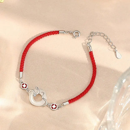 Real Jade Bracelet with Hetian Jade, 925 Silver, Snake, This Animal Year, Safety Disc, Coin | STAR8S