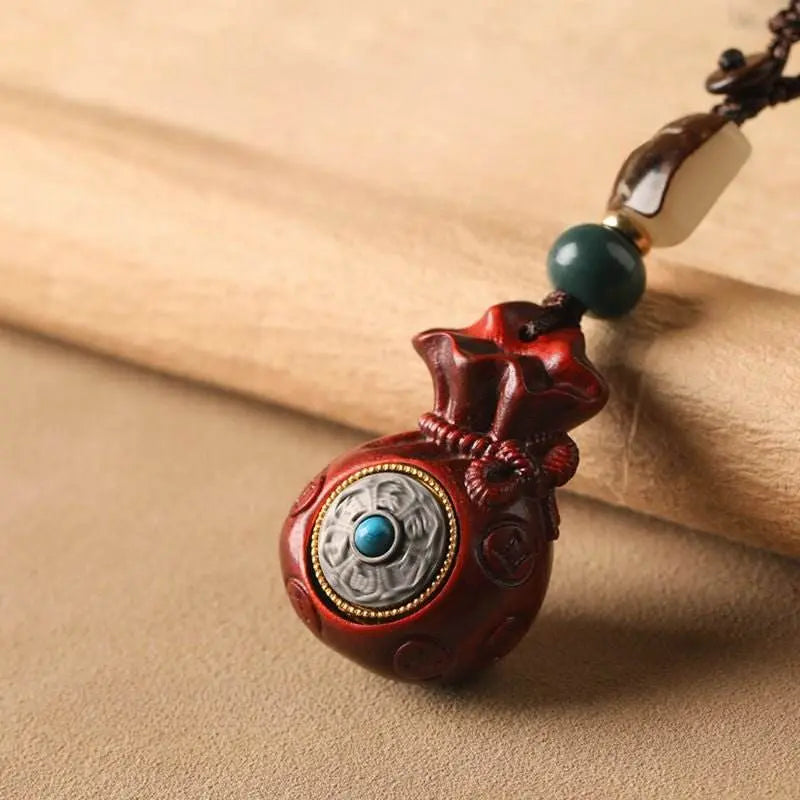 Red Sandalwood Money - bag Pendant - Peace, Wealth, and a Chinese - style Elegant Item by Your Side - STAR8S