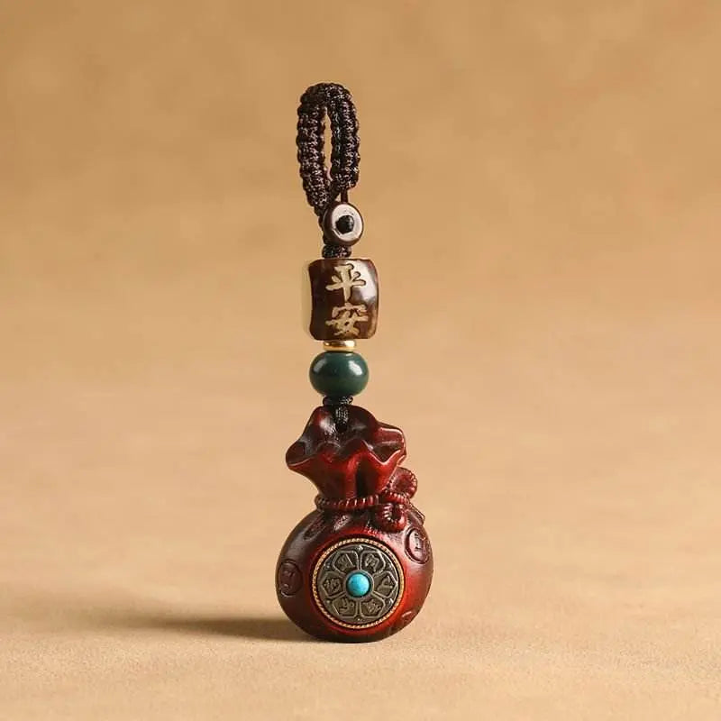 Red Sandalwood Money - bag Pendant - Peace, Wealth, and a Chinese - style Elegant Item by Your Side - STAR8S
