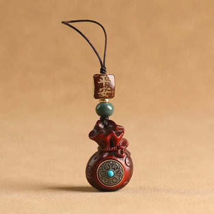 Red Sandalwood Money - bag Pendant - Peace, Wealth, and a Chinese - style Elegant Item by Your Side - STAR8S